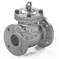 Клапан обратный поворотный фланцевый Dn400 Pn63 20Л 19с18нж