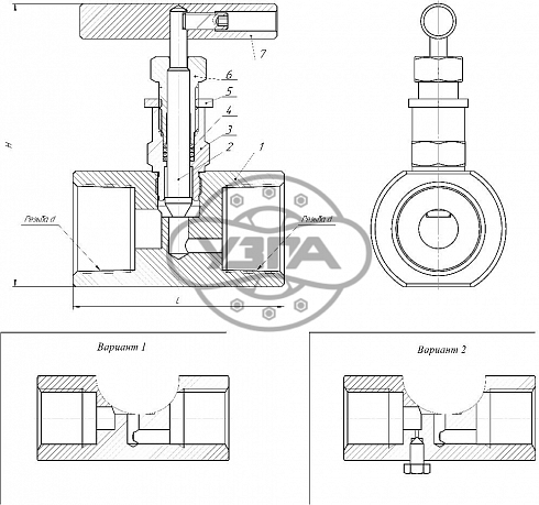 Клапан запорный Dn6 Pn160 муфтовый 08Х18Н10Т 15нж67бк