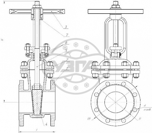 Задвижка клиновая литая фланцевая Dn400 Pn16 12Х18Н9ТЛ 30нж41нж