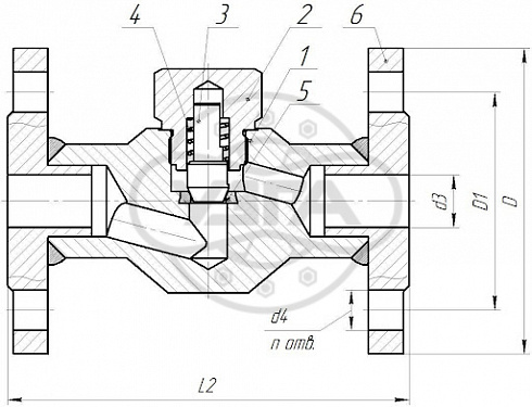 Клапан обратный подъемный фланцевый Dn32 Pn160 08Х18Н10 16нж48нж
