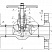 Клапан запорный Dn20 Pn16 фланцевый Ст. 20 15с52нж